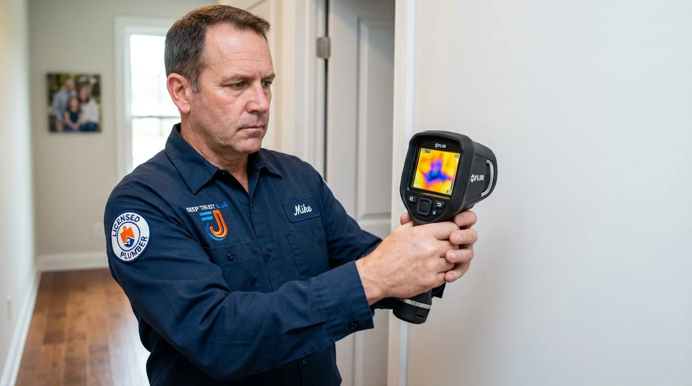 Thermal imaging leak detection by Johns Plumbing LLC in Wolfeboro